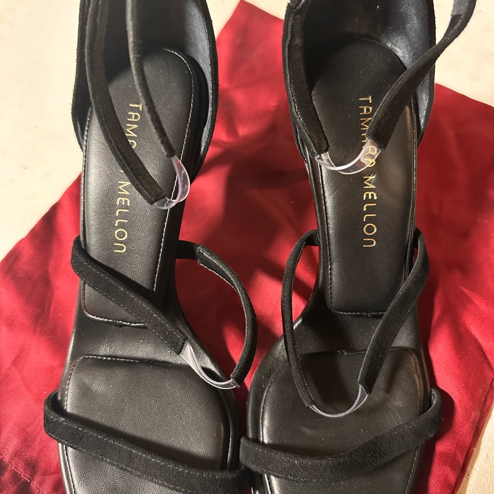 Tamara Mellon Black Strappy Heels